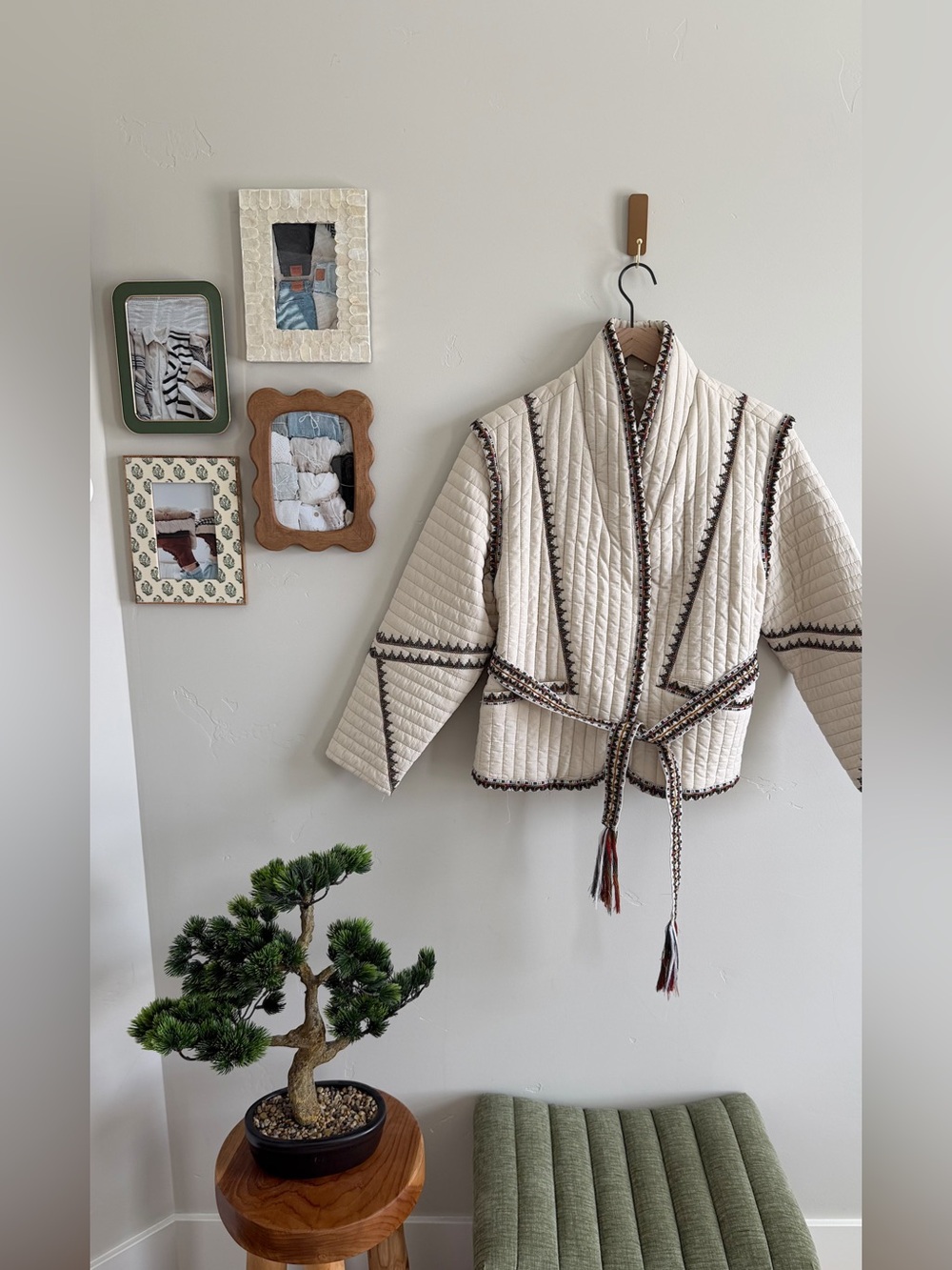 Magaschoni Cotton Quilted Tie Jacket - Picture 5 of 11